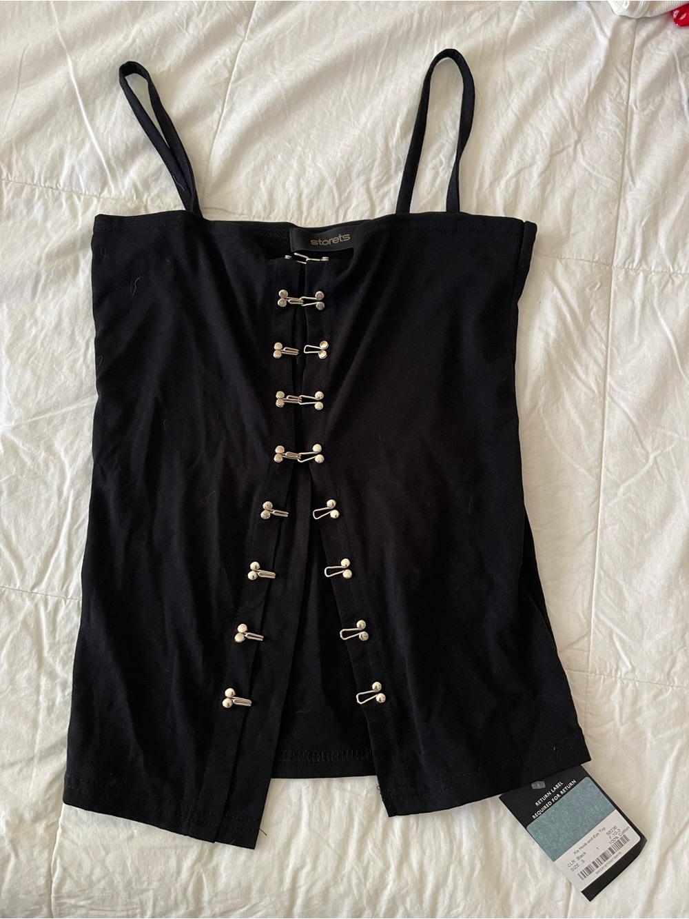 Storets Black Hook-Detail Camisole